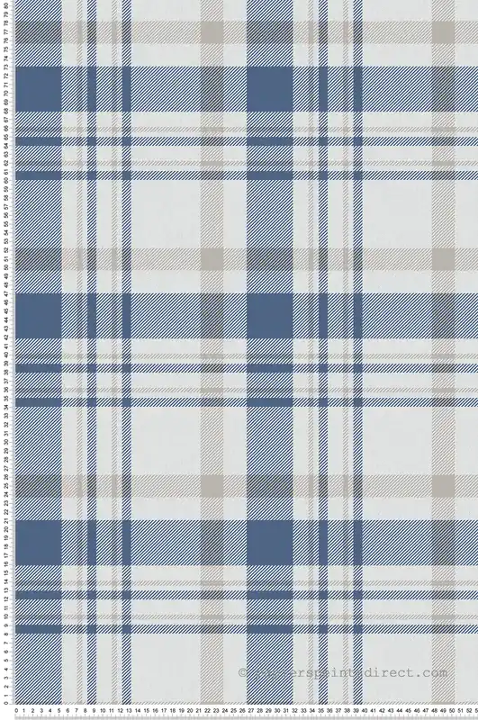 Papier peint Plaid Carreaux Ecossais bleu marine - Romance de Lutèce Réf. LTC-19062 Meilleur Prix