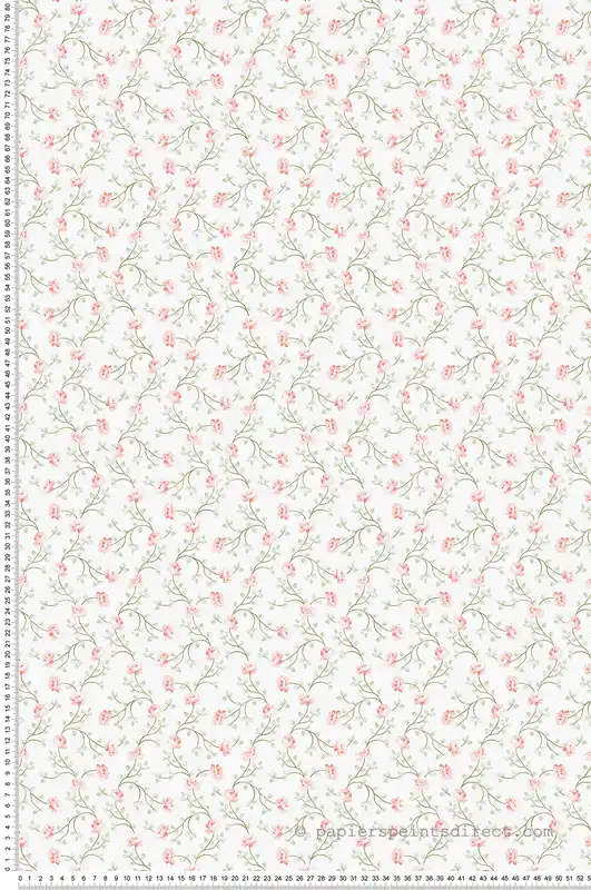 Commander Maintenant Papier peint Ramage Mini Pivoine rose - Romance de Lutèce Réf. LTC-19055