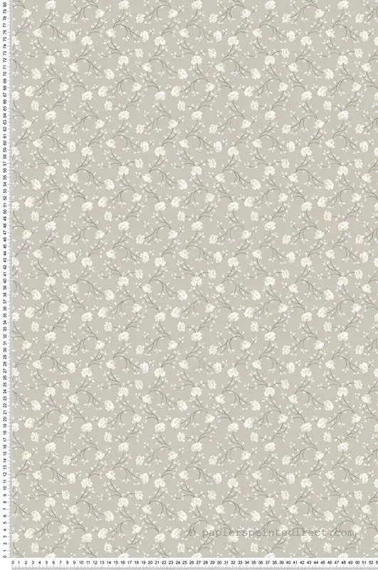 Prix Promo Papier peint Ramage Mini Pivoine beige - Romance de Lutèce Réf. LTC-19053