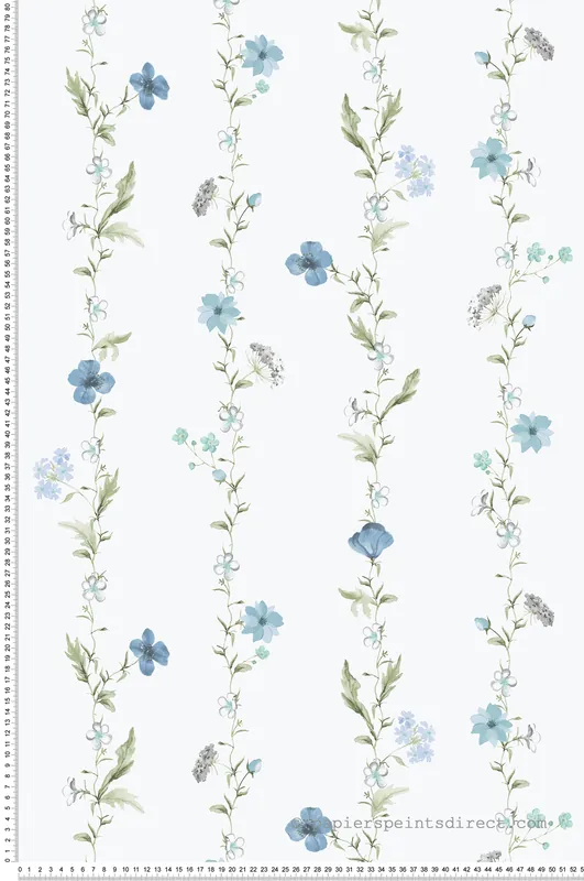 Expédition Rapide Papier peint Farandole de Fleurs des Prés bleu - Romance de Lutèce Réf. LTC-19021