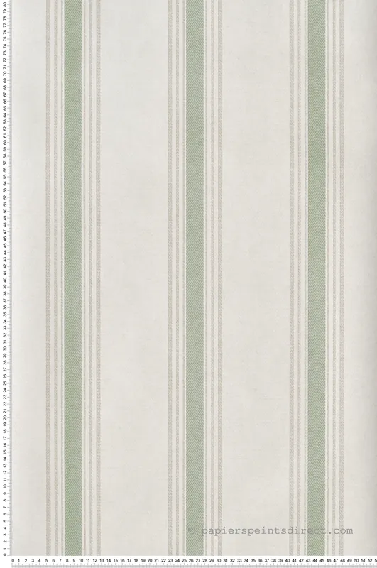 Papier peint Rayure Toile Chevron vert lin - Romance de Lutèce Réf. LTC-19095 Acheter En Ligne