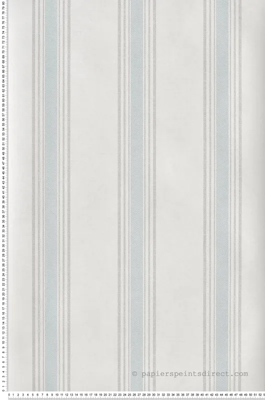 Papier peint Rayure Toile Chevron gris bleu - Romance de Lutèce Réf. LTC-19091 Commander Vite