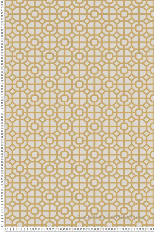 Produit De Marque Papier peint Géométrique Claustra ocre - Romance de Lutèce Réf. LTC-19082