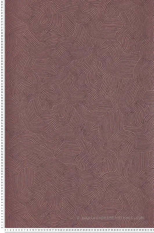 Papier peint Vague Graphique Paillette prune rose métallisé - Merida de Montecolino Réf. MC-BA26093 Vente Flash