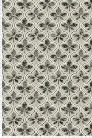 Papier peint Médaillon Feuille Séville taupe noir - Greenhouse de York (Initiales) Réf. INI-GO8275 Remise