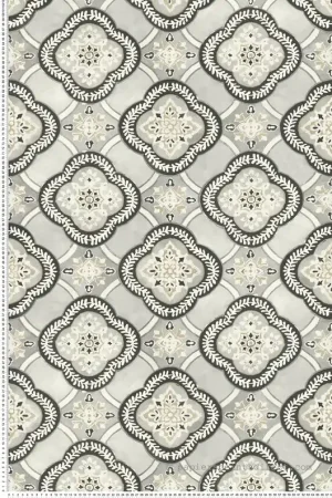 Papier peint Mosaïque gris beige - Greenhouse de York (Initiales) Réf. INI-GO8213 Bon Marché