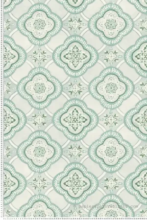 Papier peint Mosaïque vert - Greenhouse de York (Initiales) Réf. INI-GO8211 Achat Immédiat