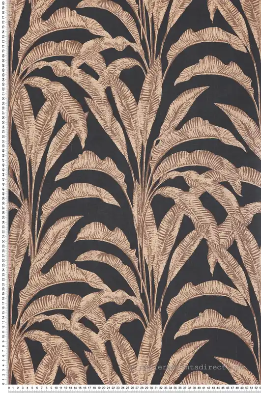 Offre Spéciale Papier Peint Feuillage Bananier noir cuivré - Nomade d‘Ugépa Réf. UGP-M61905