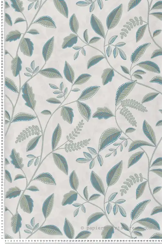 Meilleur Choix Papier Peint Feuillage Wax vert - Nomade d‘Ugépa Réf. UGP-M66004