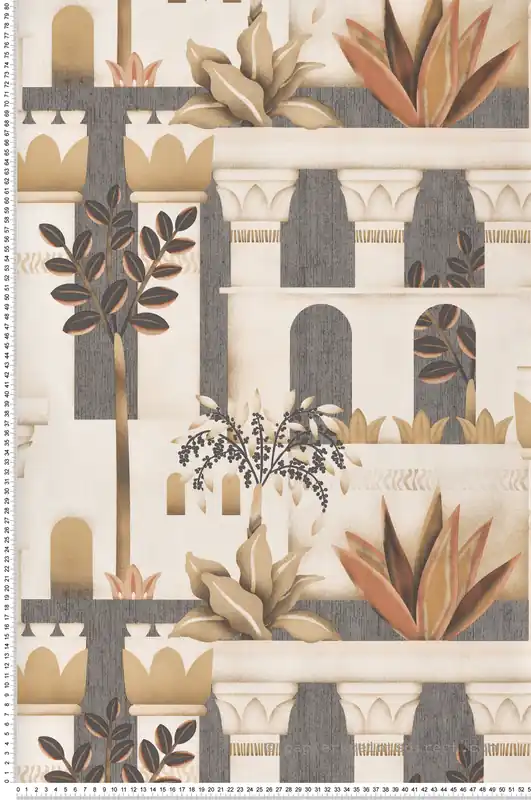 Retour Gratuit Papier Peint Architecture Egypte gris souris - Nomade d‘Ugépa Réf. UGP-M65909