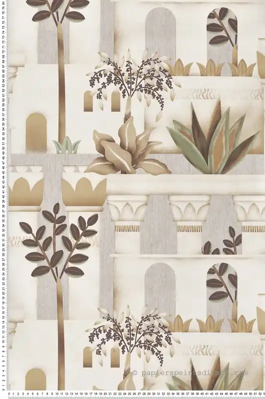 Papier Peint Architecture Egypte gris beige - Nomade d‘Ugépa Réf. UGP-M65907 Usine Directe