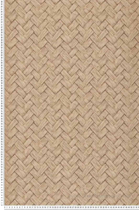 Petit Prix Papier Peint Tresse Palme taupe - Nomade d‘Ugépa Réf. UGP-M69008