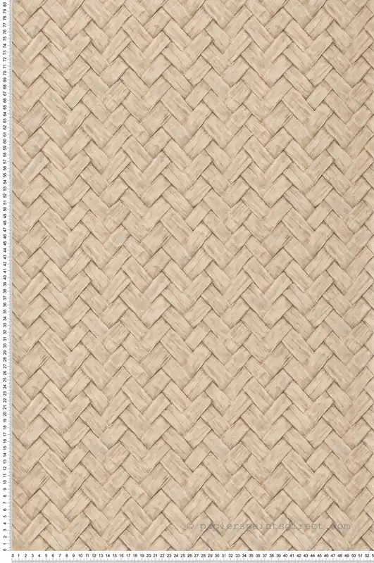 Papier Peint Tresse Palme beige - Nomade d‘Ugépa Réf. UGP-M69007 Vente Directe