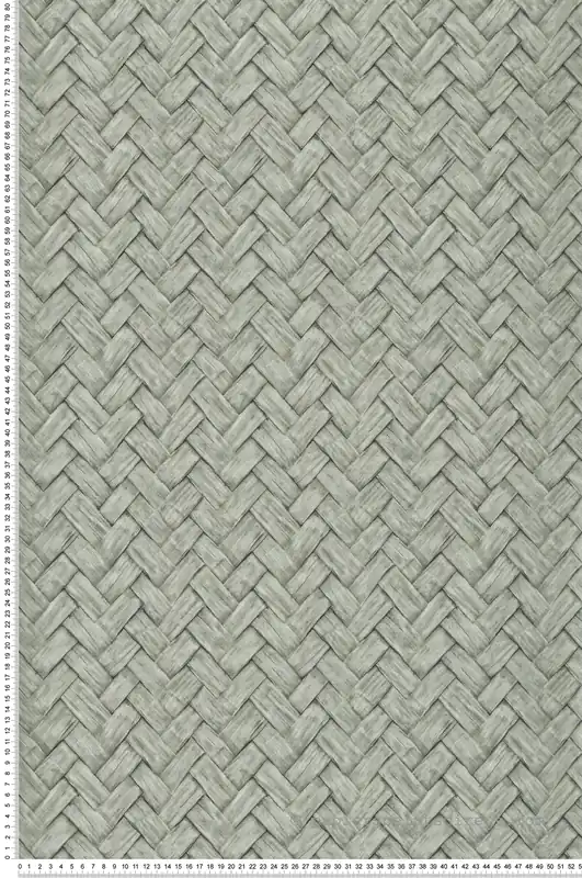 Meilleur Prix Papier Peint Tresse Palme vert céladon - Nomade d‘Ugépa Réf. UGP-M69004
