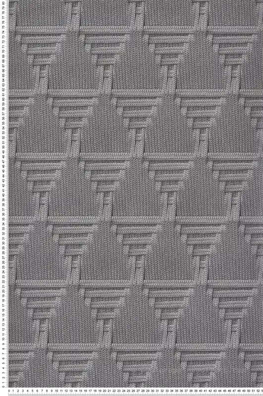 Papier Peint Maille Cordage Triangle gris foncé - Nomade d‘Ugépa Réf. UGP-M68809 Prix Réduit