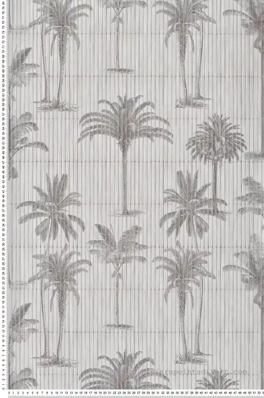 Papier Peint Palmier Natte Bambou gris - Nomade d‘Ugépa Réf. UGP-M68719 Quantité Limitée