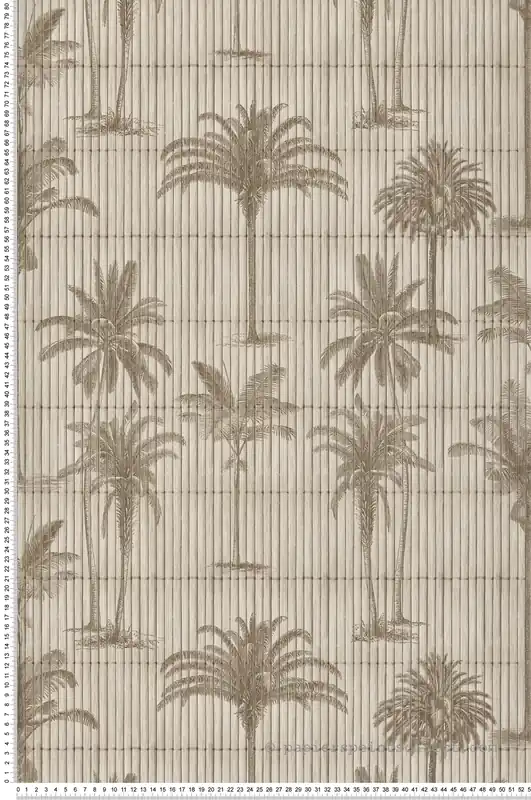 Prix Promo Papier Peint Palmier Natte Bambou beige - Nomade d‘Ugépa Réf. UGP-M68707