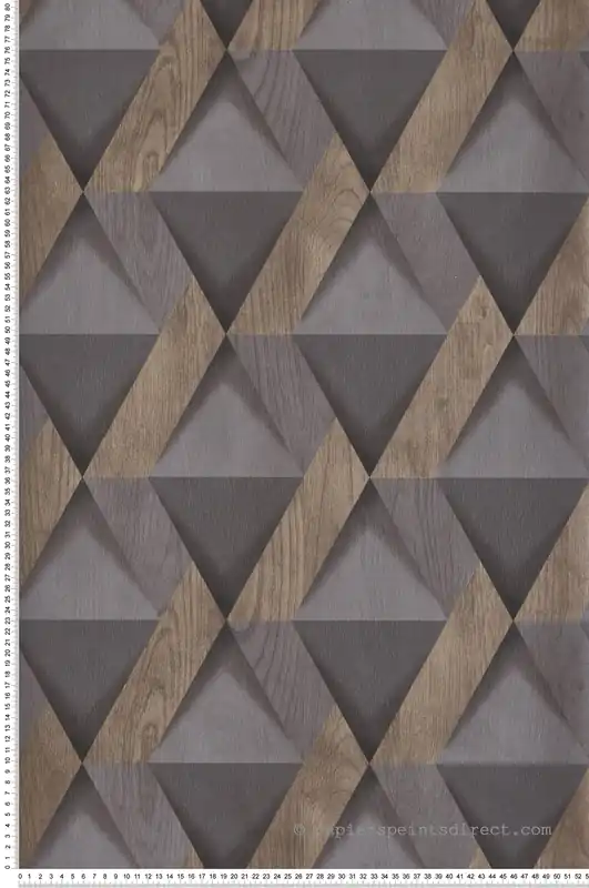 Papier Peint Bois Moderne Losange gris foncé doré - Nomade d‘Ugépa Réf. UGP-M69109 Meilleur Choix