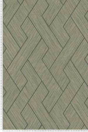 Commander Vite Papier peint Graphique Paille Ember vert cuivre rose - Harry de Lutèce Réf. LTC-DL26726