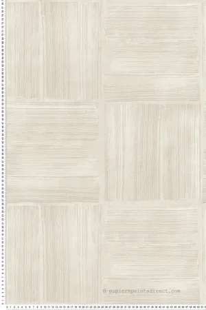 Nouveauté Papier peint Plâtre Peigné Jasper lin argenté - Harry de Lutèce Réf. LTC-DL26738