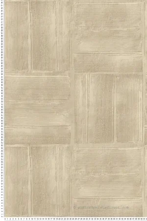 Papier peint Plâtre Peigné Jasper beige doré - Harry de Lutèce Réf. LTC-DL26735 Petit Prix