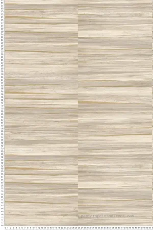 Papier peint Bois Bananier Rowan beige doré - Harry de Lutèce Réf. LTC-DL26743 Dernière Chance