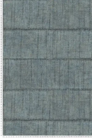 Populaire Papier peint Toile de Jute Blake bleu doré - Harry de Lutèce Réf. LTC-DL26742