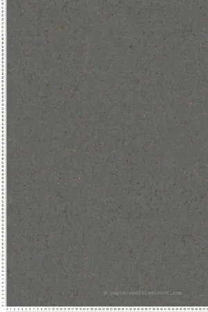 Papier peint Faux Uni Liège Callie noir cuivré - Harry de Lutèce Réf. LTC-DL26706 Réduction