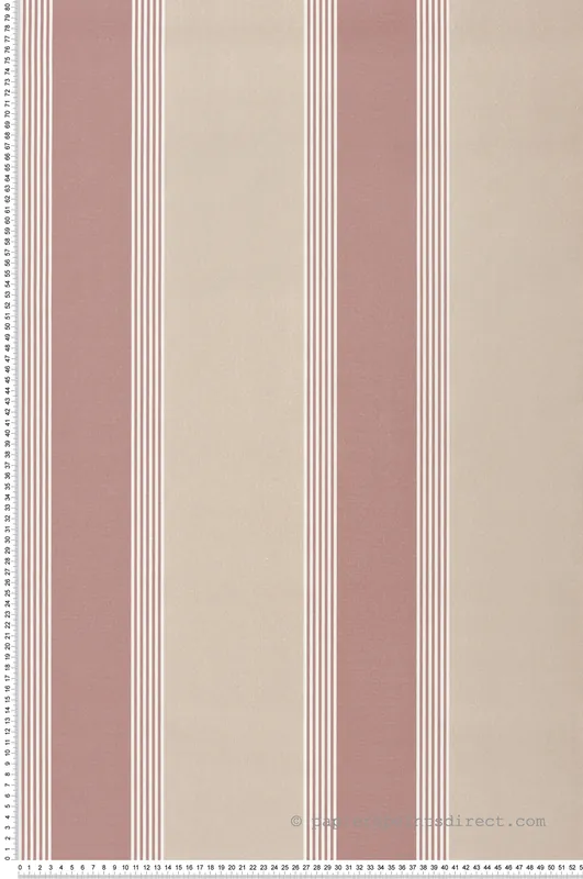 Papier peint Rayure Vintage rose beige - Scala de Montecolino Réf. MC-28878 Commander Vite