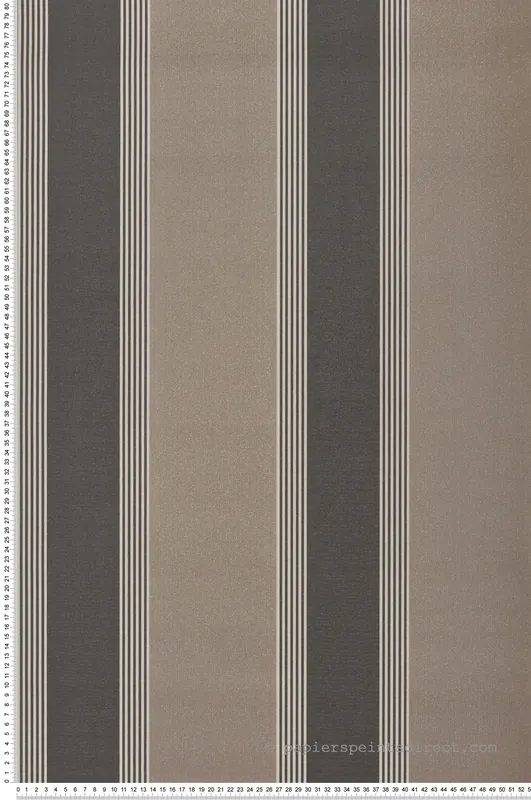 Papier peint Rayure Vintage marron - Scala de Montecolino Réf. MC-28877 Prix Promo