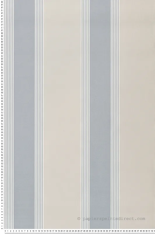 Papier peint Rayure Vintage beige bleu - Scala de Montecolino Réf. MC-28876 Nouvelle Collection