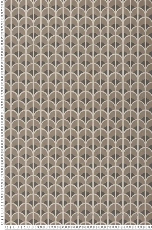 Vente Directe Papier peint Géométrique Art Déco marron - Scala de Montecolino Réf. MC-28867