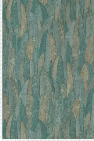 Papier peint Feuille Neluwa vert caraïbe - Golfe du Bengale de Casamance Réf. CAS-75961324 Affaire À Saisir