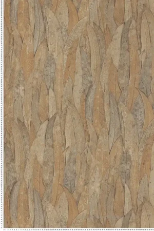 Papier peint Feuille Neluwa brun - Golfe du Bengale de Casamance Réf. CAS-75961120 Paiement Sécurisé