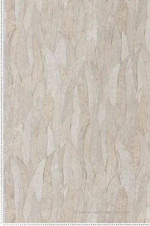 Expédié Aujourd'hui Papier peint Feuille Neluwa beige sable - Golfe du Bengale de Casamance Réf. CAS-75961018
