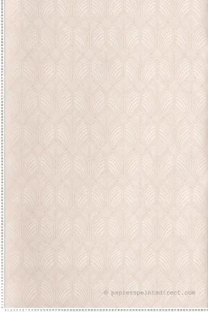 Meilleure Vente Papier peint Art Déco Géométrique rose poudré - Arts & Crafts d‘Initiales Réf. INI-AC9186