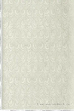 Offre Exclusive Papier peint Art Déco Géométrique vert amande - Arts & Crafts d‘Initiales Réf. INI-AC9185