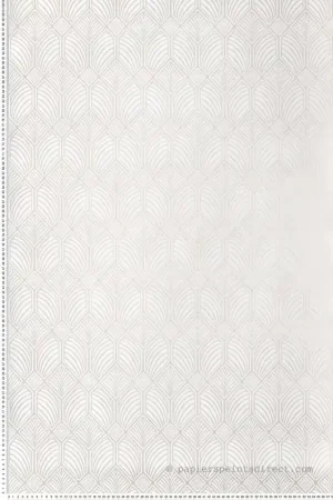 Papier peint Art Déco Géométrique doré blanc - Arts & Crafts d‘Initiales Réf. INI-AC9183 Commander Vite