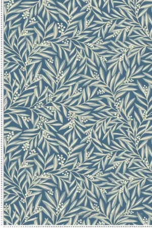 Papier peint Feuillage Sorbier grège bleu - Arts & Crafts d‘Initiales Réf. INI-AC9132 Paiement Sécurisé