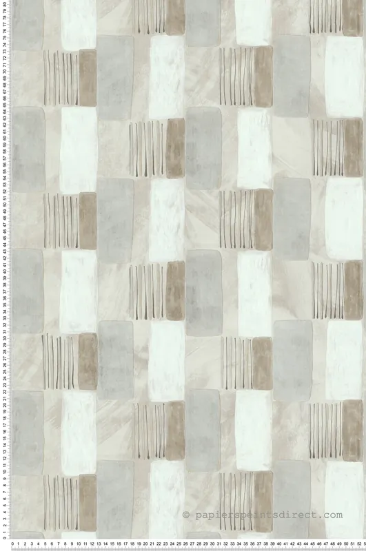 Papier peint Ethnique Patch beige et gris - Arty de Lutèce Réf. LTC-51211307 Populaire