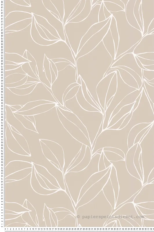 Papier peint Feuillage Fin beige - Arty de Lutèce Réf. LTC-51211107 Acheter Direct