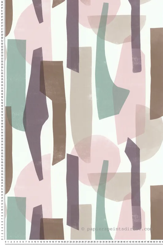 Dernier Modèle Papier peint Découpe Géométrique rose et brun- Arty de Lutèce Réf. LTC-51211003