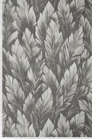 Papier peint Feuille de Bananier Samod gris foncé - Moorea de Montecolino Réf. MC-26710 Réduction