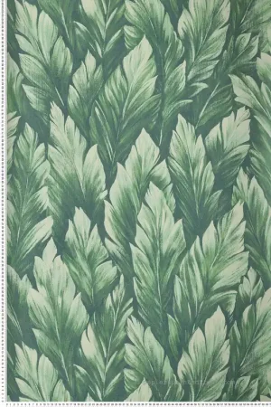 Papier peint Feuille de Bananier Samod vert foncé - Moorea de Montecolino Réf. MC-26707 Pas Cher