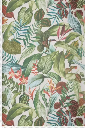 Usine Directe Papier peint Feuillage Tropical Kiribati gris irisé - Moorea de Montecolino Réf. MC-26740