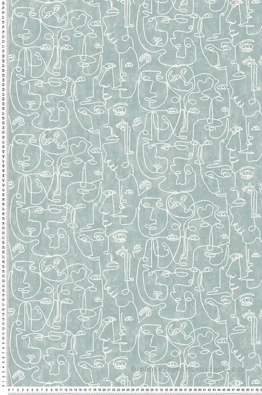 Papier peint Visage Artistique vert - Arty d‘Ugépa Réf. UGP-M41204 Meilleur Prix
