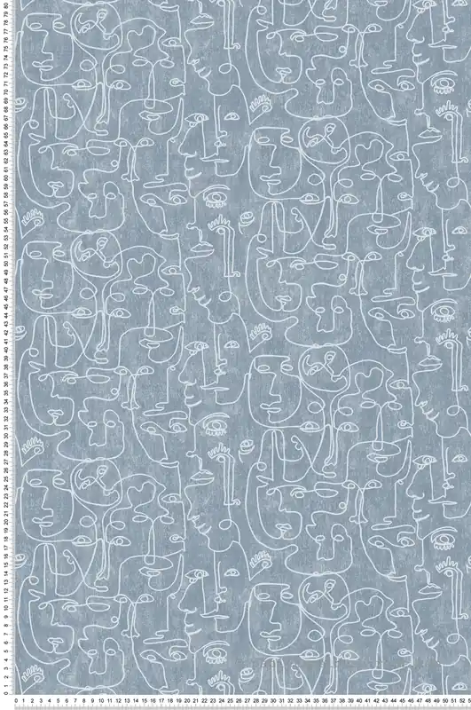 Nouvelle Collection Papier peint Visage Artistique bleu - Arty d‘Ugépa Réf. UGP-M41201