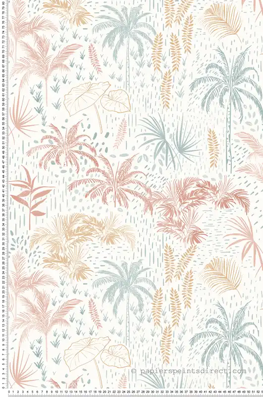 Haute Qualité Papier peint Jungle Tropicale rose et bleu - Arty d‘Ugépa Réf. UGP-A83110