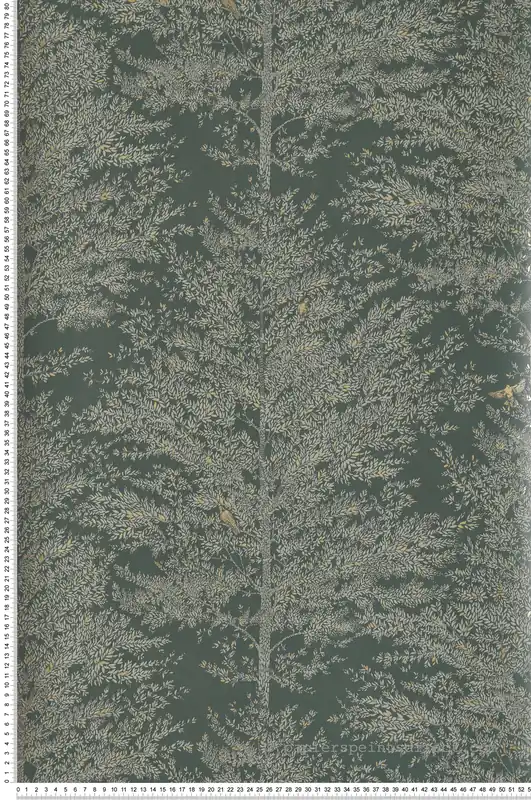 Papier peint Arbre et Oiseau Tree Of Life vert et doré - La Forêt de Casélio Réf. FRT102977728 Seulement Aujourd'hui