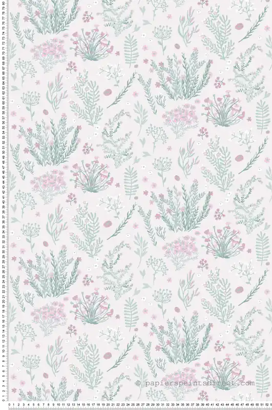 Papier peint Mini Fleurs rose - La belle histoire d‘Ugépa Réf. UGP-A90603 Prix Cassé